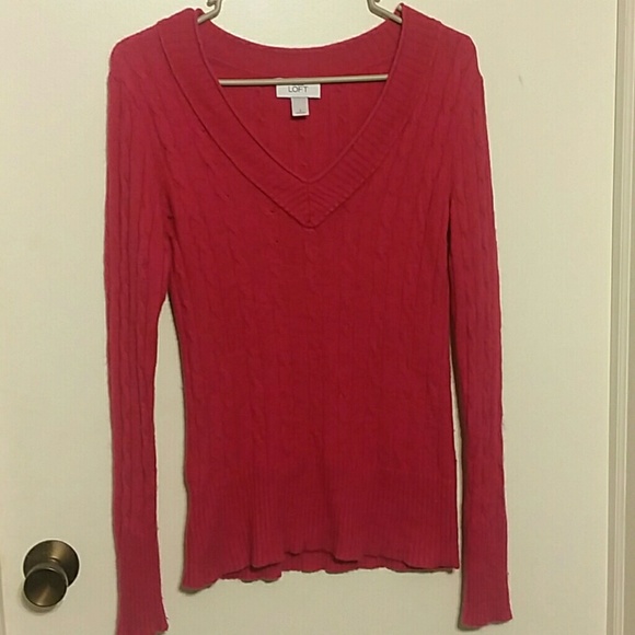 Bright fushia loft sweater