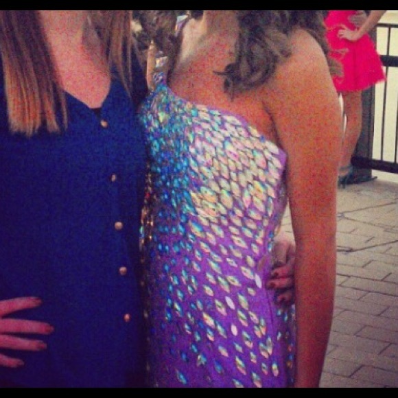 Lavender beaded homecoming dress worn once