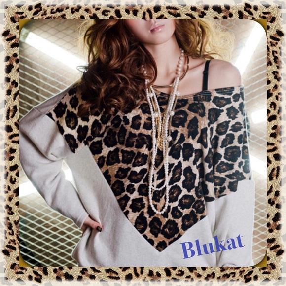 Cycle Boutique Tops - Winter White & Leopard Top!🐯