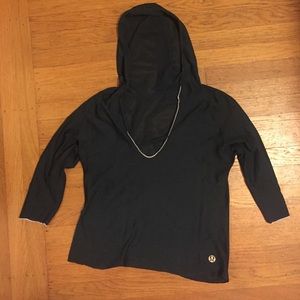 Lululemon cropped mesh hoodie