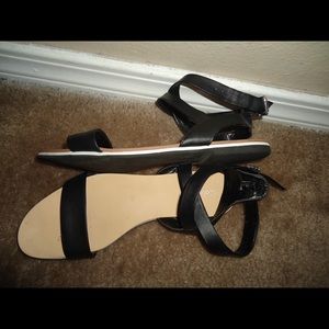 Black strap sandals