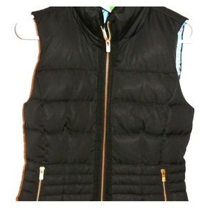 New Lilly Pulitzer black puffer vest