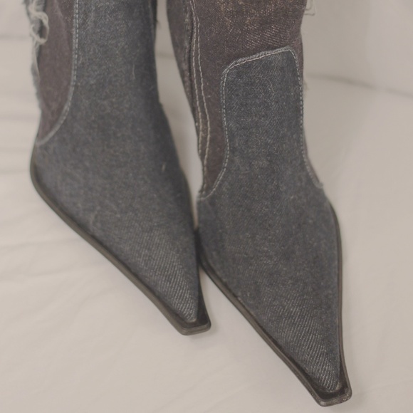 Blue denim boots - Picture 4 of 4