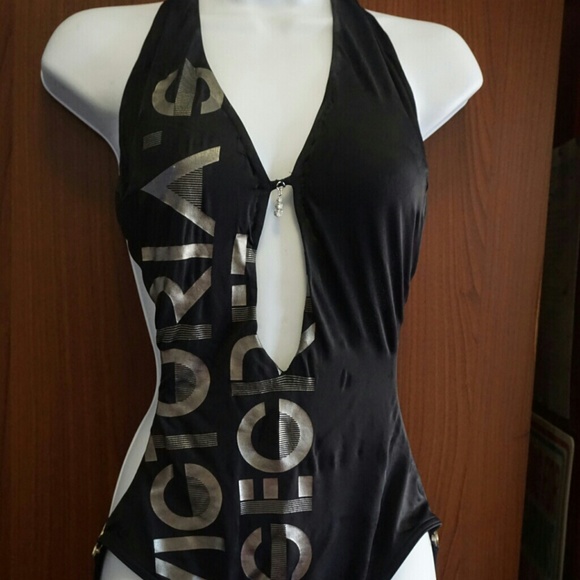 Victoria's Secret Other - Victoria's Secret Black Monokini Sz Large