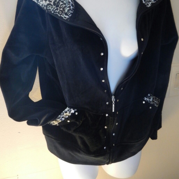 Jacket with animal printed collar - Picture 2 of 4