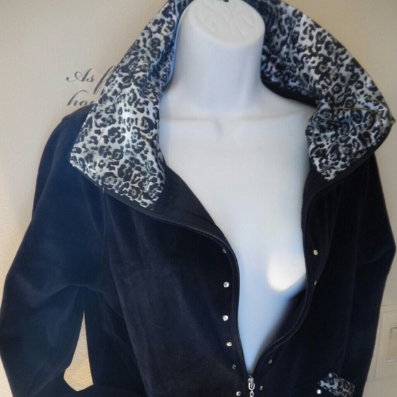 Jacket with animal printed collar - Picture 3 of 4