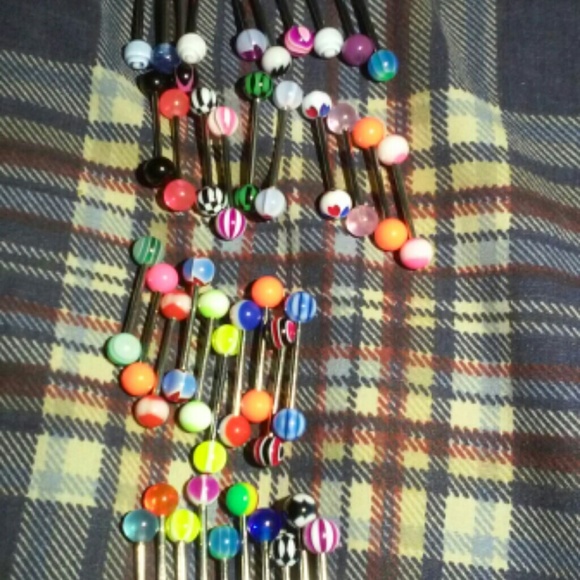 40 brand new tongue rings - Picture 3 of 3