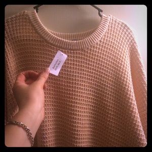 New Banana Republic peach sweater.
