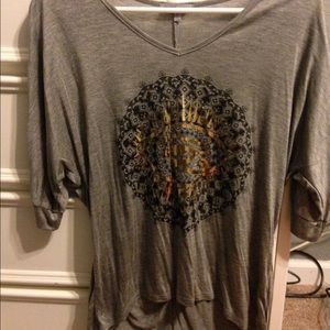 Cute graphic quarter sleeve