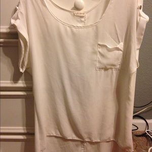 Gorgeous white shirt with buttons on back