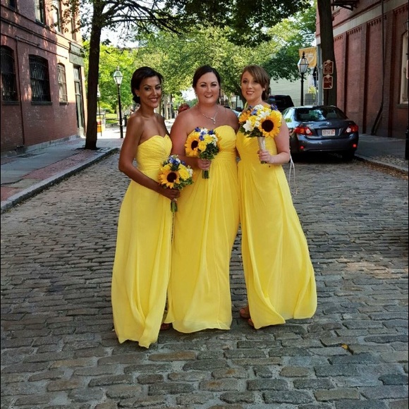 Long Strapless Chiffon Pleated Dress