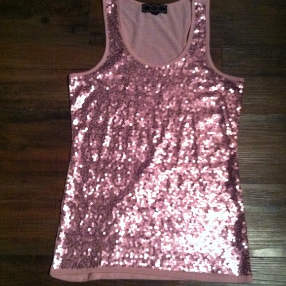 Pink Sequins Tank