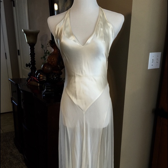 Victoria's Secret Sheer Ivory Gown Chiffon Skirt