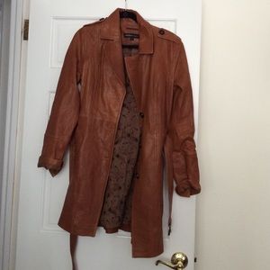 AUTHENTIC Andrew Marc brown leather jacket