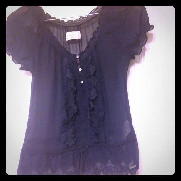 Navy see through top - Picture 1 of 1