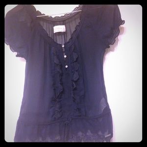 Navy see through top