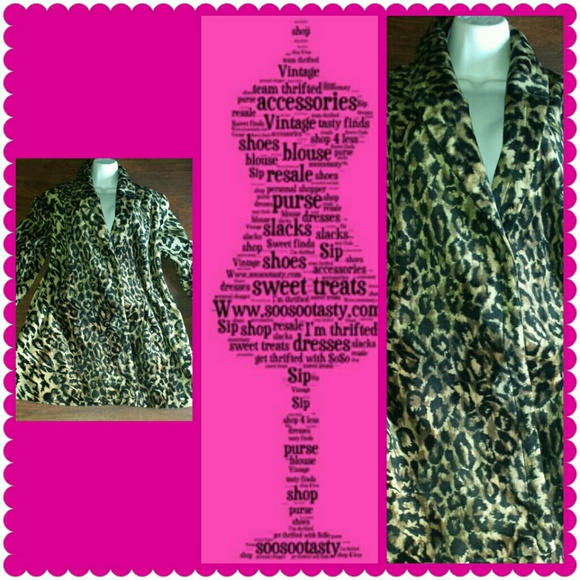 Leopard Print Swing Coat - Picture 1 of 2