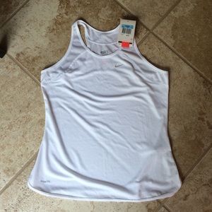 NWT Nike fit dry white workout running tank medium