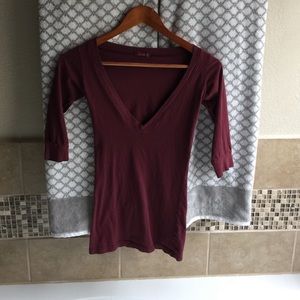 La made maroon t-shirt