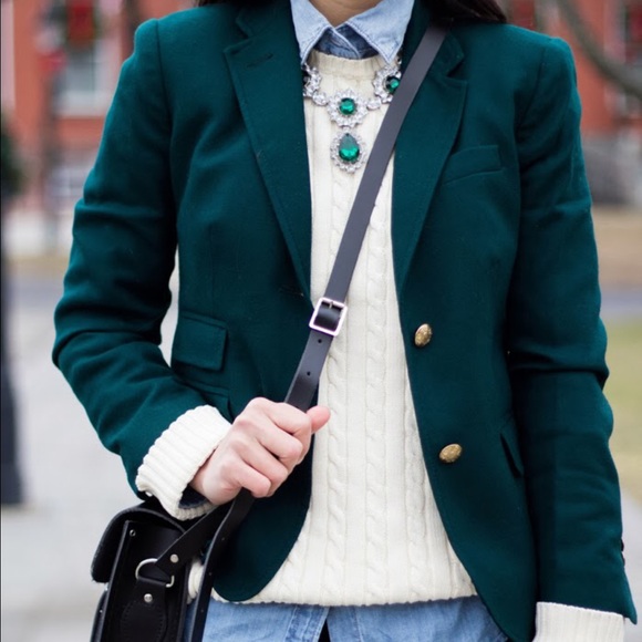 J. Crew hunter green blazer. Size 6