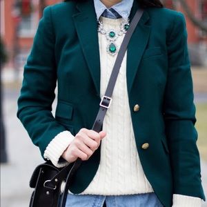 J. Crew hunter green blazer. Size 6