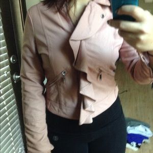 Blush leather jacket