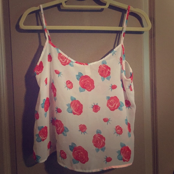 American Apparel Flower Chiffon Camisole