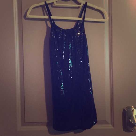 Black Sequined Forever 21 Tank