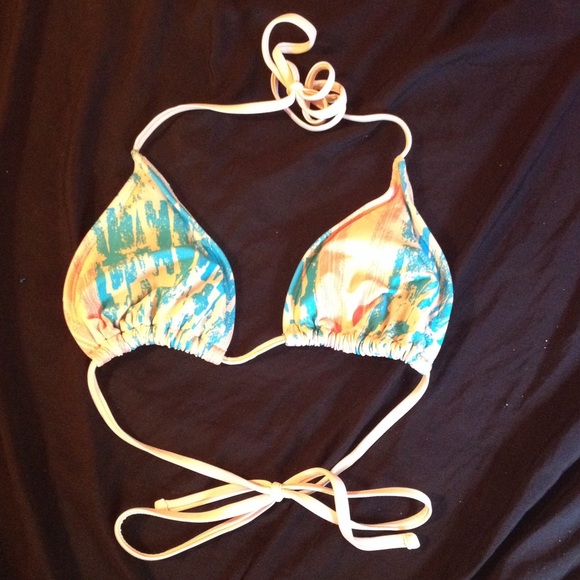 String Multi-Colored Bikini Top - Picture 1 of 3
