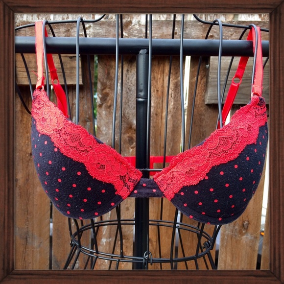 Candies Black and Red Lace Bra