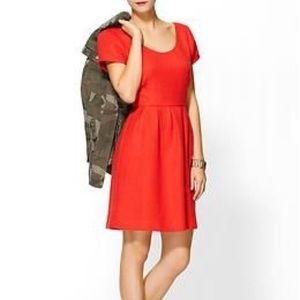 Pim + Larkin Poppy Orange Fit N Flare Dress