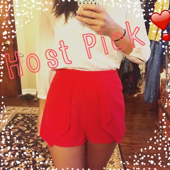 Pants - High Waisted Pleated Shorts