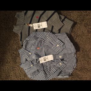 BRAND NEW Polo button shirt and sweater