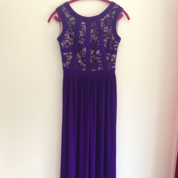 Morgan & Co. Purple Lace Bodice Gown 1/2=2