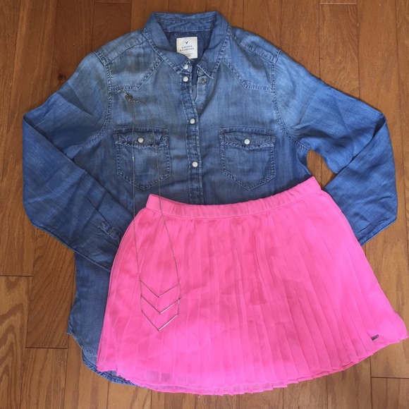 🎀Hot Pink Pleated Skirt🎀