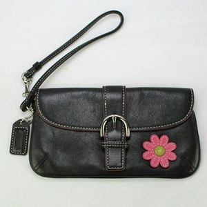 COACH leather wristlet