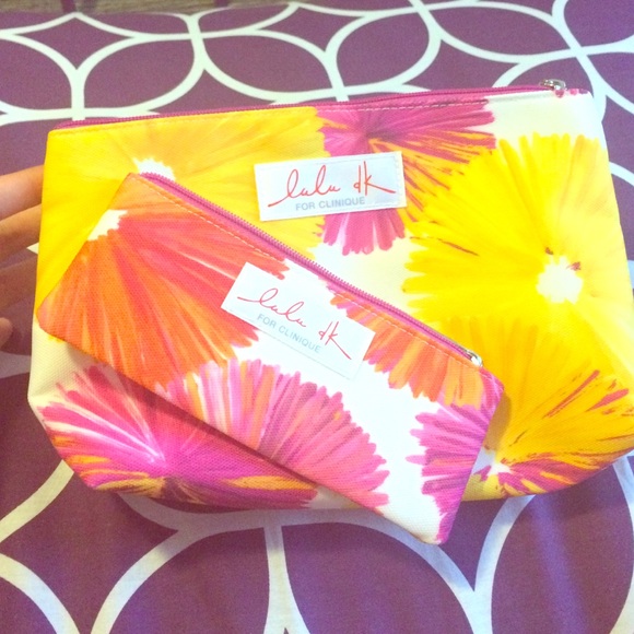 Lulu DK for Clinique make up bags
