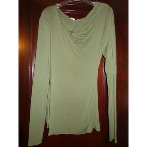 Olive-colored long-sleeve top by Venus