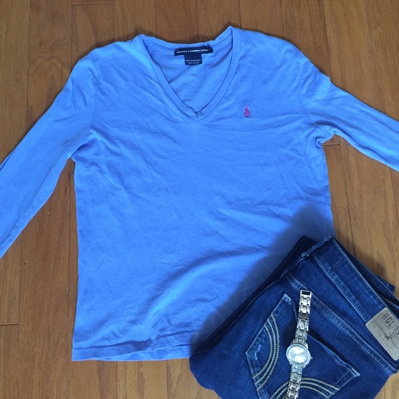 💙 Ralph Lauren Light Blue V Neck 💙