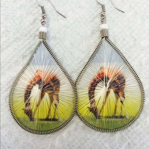 Giraffe earrings for the animal lovers!!!