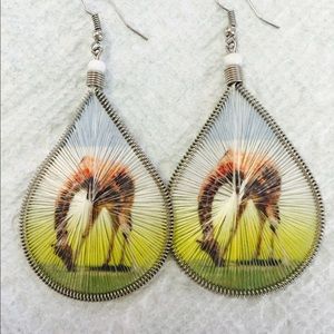 Giraffe earrings for the animal lovers!!!