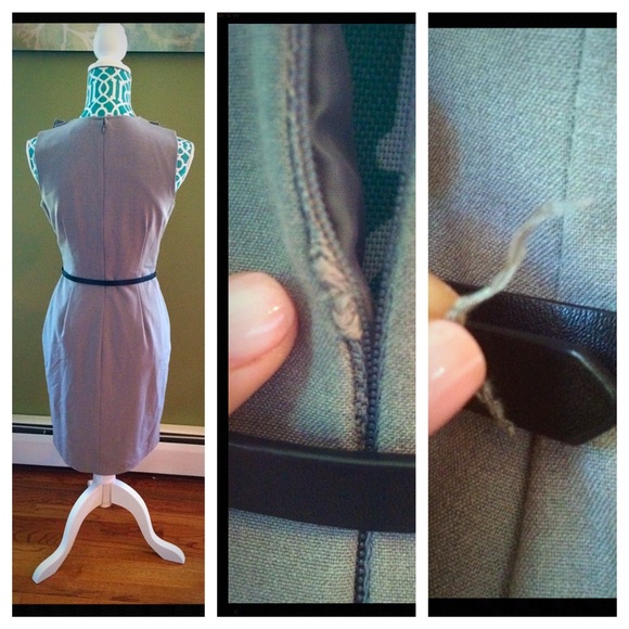 Classy Light Grey Ruffled Dress - Picture 2 of 3