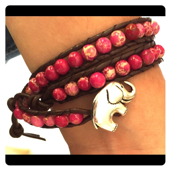 Elephant wrap around bracelet