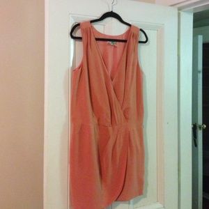100% silk J Crew dress - salmon