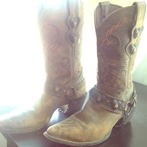 Brown cowboy boots