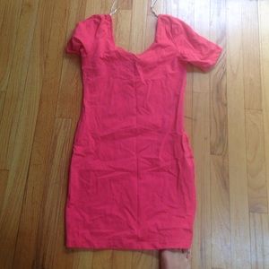Coral bodycon dress Forever 21