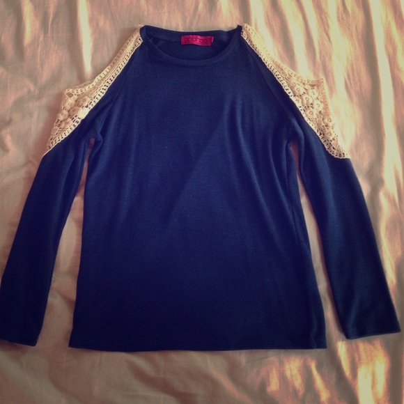 Boohoo Lace Long Sleeve Top