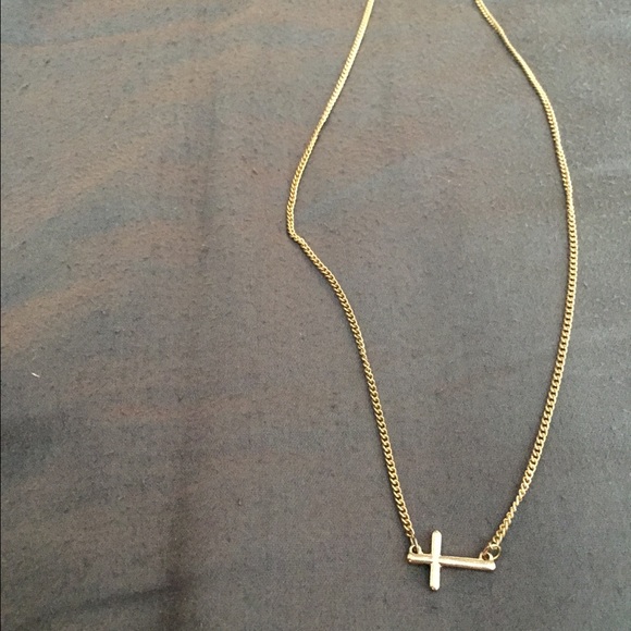 Gold cross necklace