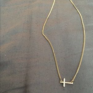 Gold cross necklace