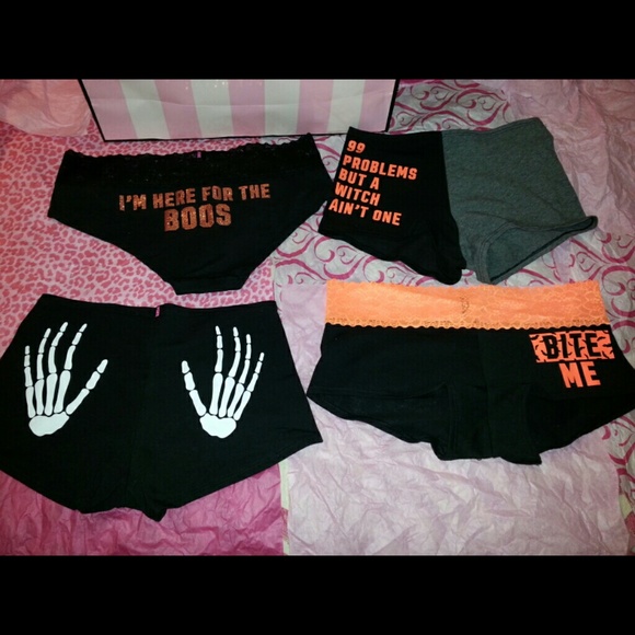 NWT LARGE Victoria's Secret Halloween Panty Lot